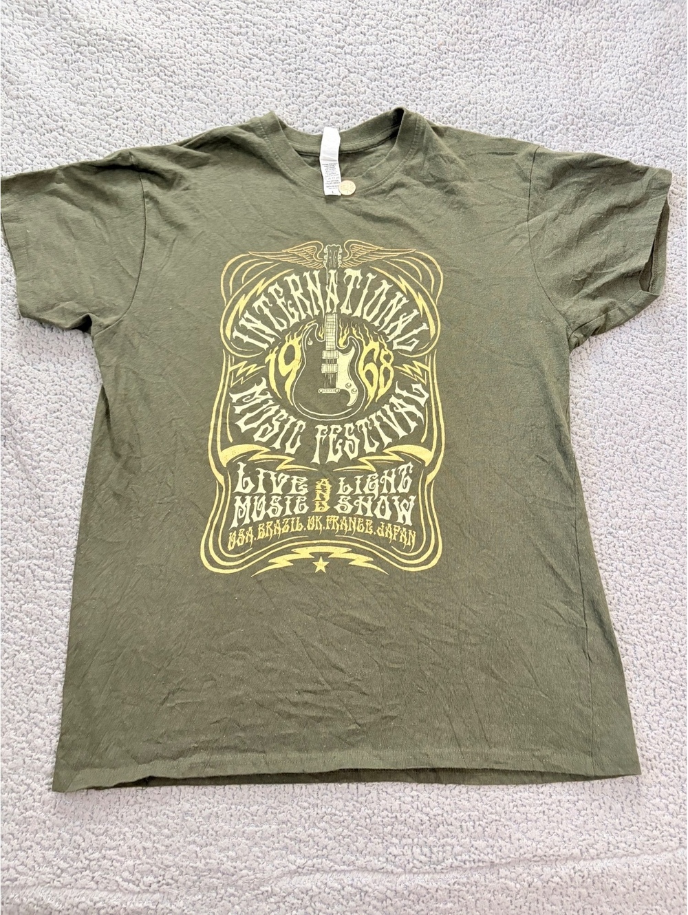 Bravado olive International Rock Festival graphic T-shirt